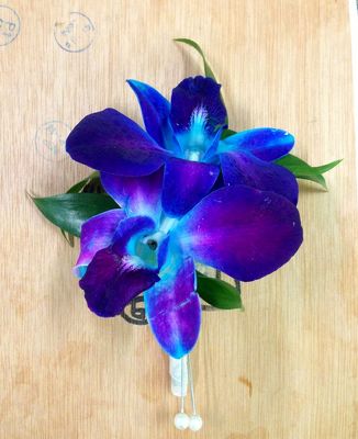 BLUE DENDRO BOUTINEER from Anthony's Florist in Laurel, MS