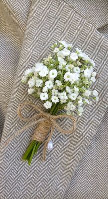 Babys Breath Boutineer from Anthony's Florist in Laurel, MS