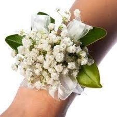 Babys Breath Wristlet from Anthony's Florist in Laurel, MS