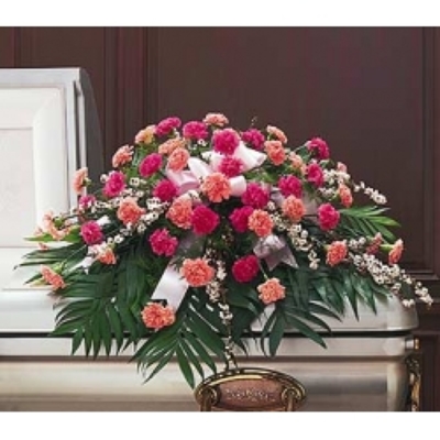 Delicate Pink Casket Spray from Anthony's Florist in Laurel, MS