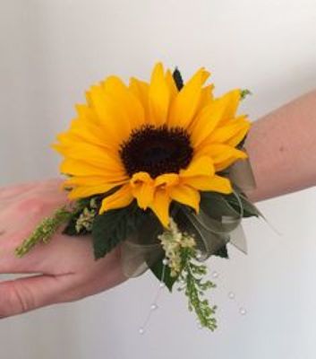 Sunflower Wristlet from Anthony's Florist in Laurel, MS